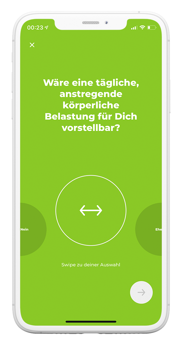 beAzubi - App - Beantworten einer Frage innerhalb der App